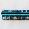 Ver 008C PCIE 1X〜16X Express Riser Card Graphic PCIe Riser Extender 60cm USB 30ケーブルSATAから6pin電源からBTC Mining7104823