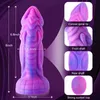 NXY Dildos Dongs Hismith Novelty Starry Sky Tier 8 Inch Gebogen Siliconen met zuignap Monster Series 0114