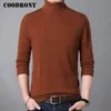 Coudrony Mens Suéters Outono Inverno Grosso Quente Cashmere Lã Camisola Homens Turtleneck Pullover Homens Slim Fit Jumper Puxar 8225 201117