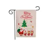 45 * 30 cm Bandera de Navidad Jardín Bandera de lino Moda Patrón de Papá Noel Banderas de impresión a doble cara DHL Envío gratis