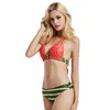 2021 Watermelon 인쇄 여성 Sawimwear 더블웨어 2PC 비키니 섹시한 붕대 탱타 비키니 귀여운 소녀 수영복 M192F