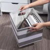 Cube Canvas Fabric Folding Storage Box Toy Storage Organizer Chest for Kids Living Room Nursery Playroom Closet Etc Organizers Y1113