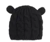 Новая зимняя теплая вязаная шапка для маленьких мальчиков и девочек, однотонные теплые милые перчатки, милая шапка-бини, От 0 до 18 месяцев DB151