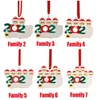 2020 New Christmas Personliga Ornament Survivor Quarantine Familj 3 4 Mask Snowman Hand Sanitized Xmas Dekorera Creative Pendant Leksaker