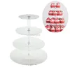 3 4 5 6 7 Tier Cake Holder Round acrilico Cupcake Cake Stand Assemblare Smontare Strumenti di compleanno per la casa Stand per feste Decorazione regalo 201023