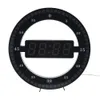 LED Digital Wall Clock Modern Design Dual-Use Dimming Digital Circular Photoreceptive Clocks For Home Decoration festival Gift LJ201204