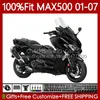 Injection Fairings For YAMAHA TMAX500 Matte black T-MAX500 MAX-500 TMAX-500 T MAX500 01 02 03 04 05 06 07 109No.39 TMAX MAX 500 XP500 2001 2002 2003 2004 2005 2006 2007 Kit