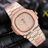40 мм 5719 / 10г-010 5719/10 Швейцарские кварцевые мужские часы Розовое золото Полностью вымощены алмазами Gypsophila Diale Diale Brap Sport Новые часы Hello_Watch G34 (1)