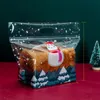 LBSISI Life 50pcs Christmas Transparent Toast Bread Packaging Handle Bgas New Year Party Handmade Cookies Gift Decoration 201015