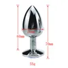 Massaggio Piccole Crystal Crystal Crystal Crystal Crystal Crystal Plug Cucia in acciaio inossidabile Tappo di sesso per donne Prodotti di sesso per adulti9339051