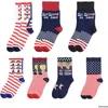 Creative Trump Socks Make America Great Again National Flag Stars Stripes Stockings Funny Women Casual Men Cotton Socks