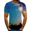Thème naturel hommes T-shirt été décontracté hauts 3D imprimé T-shirt hommes col rond chemise pêche t-shirt style décontracté grande taille streetwear