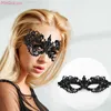 Maski imprezowe 1 zakład Fancy Gold Foil Lace Mask Bronzing Schaping Venetian Masquerade Sexy Lady Eyes Bachelorette Supplies1