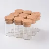 Bottiglie di provetta di vetro vuote da 10 ml con tappo di sughero Fiale trasparenti trasparenti Vasi di spezie alimentari Regalo 100 pezzi