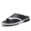 Slipper Mens Moda 2022 Verão Novo Estilo Genuíno Chinelos de Couro Anti Desligamento Outdoor Flip Flops Homens Beach Shoes H3ZO #