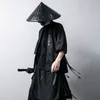 Giacca da ricamo giapponese Street Stranger Stile giapponese Moda Nastro bianco nero Giacche da uomo e cappotto Taglia S-XL LJ201013