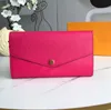 VENDA Imperdível Emilie Sarah Pallas Empreinte Couro Genuíno Feminino Carteiras Longas de Luxo Marrom Couro Genuíno Masculino Carteira de Designer Moda Bolsa