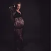 マタニティ写真プロップスマキシドレスプラスサイズの妊娠の服レースマタニティドレスのための夏妊娠中のドレスLJ201114