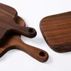 Hangable Black Walnut Cutting Board Durable Wooden Chopping Fruit Pizza Sushi BBQ Tray Solid Unpainted Non-slip Kitchen Dining Tools YL0096