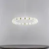 Kroonluchters luxe kroonluchter parel ketting ring acryl bal koper led plafondverlichting woonkamer lamp slaapkamer licht armatuur