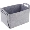 Foldable Felt Cloth Storage Basket Household Dirty Clothes Storage Box Home Desktop Sundries Organizer Kids Toy Laundry Basket LJ201204