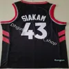 Top Quality Mens Basketball 43 Pascal 23 Fred Siakam Maglie VanVleet Maglie Sitiched City Kyle 7 Lowry Black Whi maglie