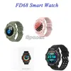 Moda FD68 Smart Relógio Coração Frequência Humântica Monitoramento de Monitoramento Sports Sleep Fitness Tracker Pulseira impermeável