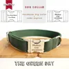 Muttco gegraveerd met naamplaatje hoge kwaliteit voor de Green Day Design Dog Collar 5 Maten LJ201112