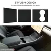 Car Center Console Wrap Kit Sticker Dashboard Matte kolfiber svart för Tesla Model 33082052