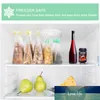 食品貯蔵容器セット新鮮なバッグジップシリコーンの再利用可能なランチフルーツ漏れ防止カップフリーザーイエロー/緑/オレンジ/透明