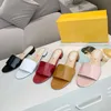 Designer de luxe été nouvelles sandales pour femmes de haute qualité pantoufles en cuir mode bas bout ouvert talon épais tempérament femmes taille originale du boîtier 35-42