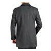 Middle age men's cashmere coat men wool trench male turn down collar single breasted woolen outerwear new autumn winter LJ201110