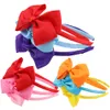 Kinderaccessoires Haar Girls hoofdstukken Boog Haarband voor meisjes Handgemaakt massief lint met Satin Hoops Daily Life