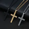 Vintage gothique pendentif croix collier Cool Street Style Punk bijoux pour hommes femmes chaîne noire accessoires sur le cou cadeau G220310