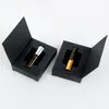 50 pieces/Lot 5ml Roller ball Essential Oil Bottles Refillable Roll On Bottle Brown With packing box for Sample Gift