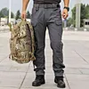 Pantalones de carga tácticos Hombres al aire libre impermeable SWAT Combate Militar Camuflaje Pantalones Casual Multi Bolsillo Pantalones Hombre Trabajo Joggers G220224