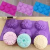 6 Boşluk Çiçeği 3 Tip şekilli silikon DIY El yapımı sabun kek kalıbı malzemeleri1