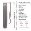 Women straight grey kinky ponytail human hair extension silver grey natural pony tail gray afro ponytail 140g