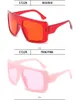 Винтажные большие рамки негабаритные солнцезащитные очки женщины -бренд дизайнер роскошной бренд розовые белые солнце