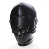 Women039s Black Sex T191028 Fetish Mask Male Cosplay Leather Cosply Ball PU MASKS Toy Game Slave kvävningsport justerbar för MA2774449