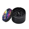 4 Layers Decal Herb grinders smoking accessories 50mm Herb color printing Crusher Smasher Colorful Aluminum alloy Grinder