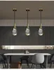 Neue Kristall Led Anhänger Lampe Nordic Luxus Messing Esszimmer Bar Küche Suspension Leuchte Schlafzimmer Nacht Hängen Lichter