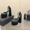 FW22 Luxe satijn Aevitas 15.5 CM hoge hak sandaal pompen sexy platform schoenen V1035