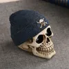 MRZOOT Plush Hats Resin Craft Home Decorations Skeleton Skull Model Punk Style Decoration Personalized Ornaments T200703