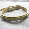 10pcslot Glittered PU Leather Pet Dog Collars with Slide Bar Suitable for 10mm Letters&Charms 201030