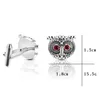 Forntida Silver Owl Manschettknappar Koppar Business Suit Shirt Cuff Links Knapp Klänning För Kvinnor Mäns Mode Smycken Kommer och Sandy Ny