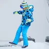 Skijacken -30 Grad Kinder Skioverall 2021 Winter Snowboardjacke Jungen und Mädchen Outdoor Schneeanzüge Warme wasserdichte Kinder