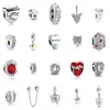 925 sterling silver love heart round pendant DIY exquisite beading suitable for Pandora bracelet ladies fashion jewelry