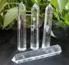 Vit kristall obelisk torncrystal healingreikgrids naturliga kvarts figurer sfär ädelsten själv stående 6 fasett singel point8487523