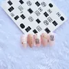 15pcs Autocollants à ongles Saint Valentin Holographique 3D Papillon Lettre Flower Graffiti Transfer Stickers Stickers Feuilles pour DIY Décoration